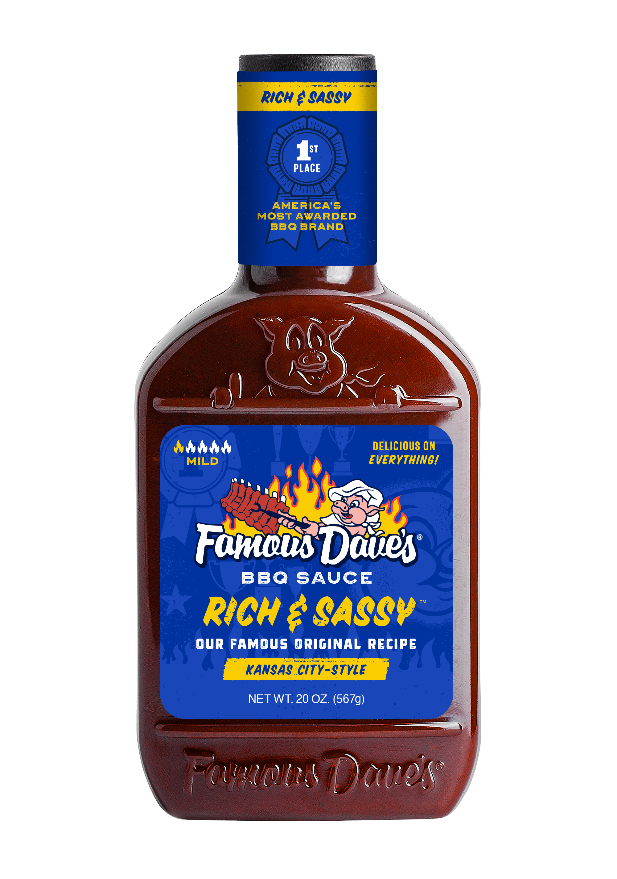 Famous Dave's Rich & Sassy BBQ Sauce, 20 Oz
