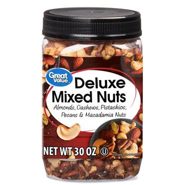 Great Value Deluxe Whole Cashews Unsalted, 16 oz - Walmart.com