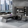 thumbnail image 2 of Minimalist Modern Boss Office Desk Combination Single Person Large Desk President Manager Supervisor Desk Office Furniture My Lux Decor Round, 2 of 13