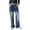 Blue, variant on Yubnlvae Oversized Distressed Jeans - Women's Loose Fit Wide Leg Denim Pants, Artistic Print Stretch High Waist Trendy Streetwear Bottoms (Blue | L)