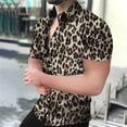 thumbnail image 5 of Camisa con estampado de leopardo para hombre, camisas casuales con botones, ropa de calle sexy de manga corta, camisas vintage de mano corta, verano 2024, 5 of 5