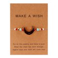thumbnail image 2 of Neinkie Crescent Moon Braided Strand Imitation Stone Resin Bracelet Adjustable Woven String Rope Cord Card Wrap Bangle Wristband, 2 of 7