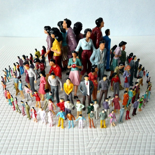 Gwong Juguete 100pcs 1: 75/1: 100/1: 150 Modelo de arena miniatura mixta DIY PERSONAS PERSONAS FIGURAS Gwong 30008107