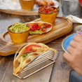 thumbnail image 4 of Estante para tacos - Soporte de acero inoxidable para tacos, bandeja para tacos - Soporte triangular para tacos, 4 of 5