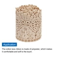 thumbnail image 3 of Uxcell 4" Wide 5 Yard Lace Ribbon Floral Pattern Khaki Lace Trim Ribbon for Sewing Making, 3 of 4