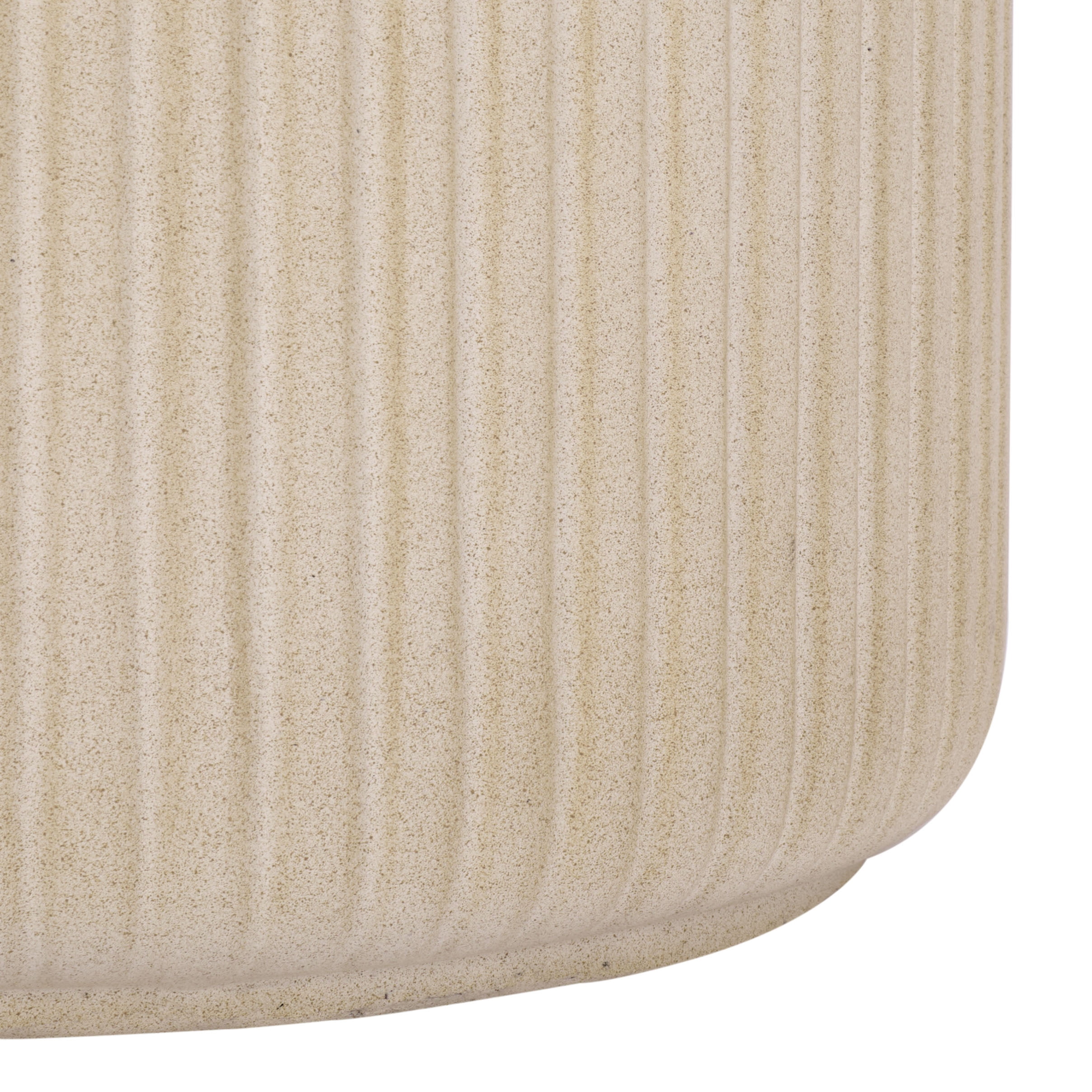 Safavieh Napa Outdoor Modern Cement Round End Table, Sandy Beige