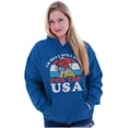 thumbnail image 4 of Retro Cartoon Head Over Heels for USA Unisex Plus Size Hoodie Brisco Brands 3X, 4 of 5