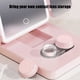 thumbnail image 4 of Limpiador automático de lentes para gafas y lentillas - Limpiador de vibraciones rosa blanco con espejo, estuche portátil de ABS de una sola pieza, 4 of 6