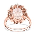 thumbnail image 5 of LUXORO AAA Morganite White Diamond Oval 10K Rose Gold Flower Ring for Women Jewelry Size 6 Ct 3.66 G-H Color I3 Clarity Birthday Christmas Gifts, 5 of 8