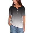 thumbnail image 2 of iHengLiXing Plus Size Womens Tops Dressy Casual Women's Casual Solid Color Medium Short Sleeve-Neck Top, 2 of 6