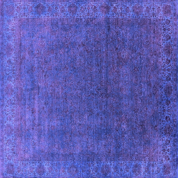 Ahgly Company Indoor Square Oriental Purple Industrial Area Rugs, 6' Square