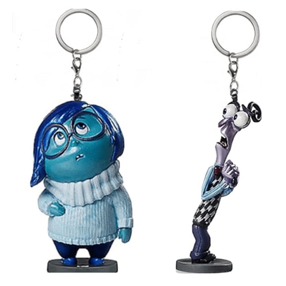 Fear & Sadness 3” PVC Key Ring Keychain Figure Figurine Inside Out Charm