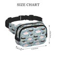 thumbnail image 4 of Fotbe Swan Princess On Lake Cangurera Cuadrada con Estampado de Doble Capa, Bolsa de Cintura Ajustable Mini para Hombres y Mujeres, 4 of 9