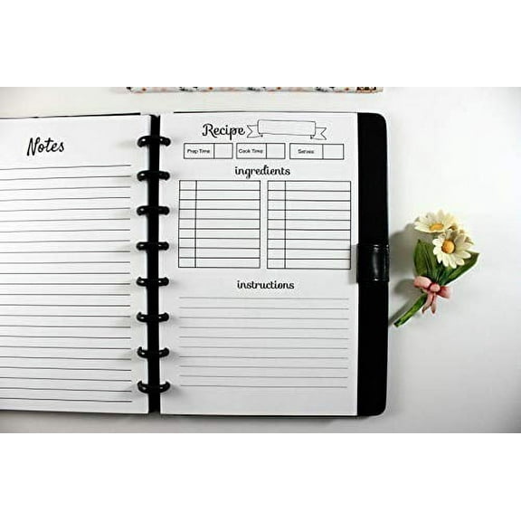 Recipe Inserts for 8 Disc Planners