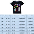 thumbnail image 2 of Boys Girls Number Block Cartoon Graphics Printed Casual Sport T-Shirts Summer Short Sleeve Crewneck Breathable Shirt Soft Active Tops Theme Party Tees Cotton Novelty Clothes Kids Anime Gift 4-13, 2 of 2