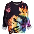 thumbnail image 1 of Moda Mujer Casual O-cuello Manga larga Tie-dye Impreso Sudadera Tops Blusa Fridja ghj987+5056, 1 of 2