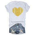 thumbnail image 2 of Giftesty Blouses for Women Dressy Casual Women's Baseball Sport Printed T-shirt with Round Neck and Short Sleeved Top, 2 of 4
