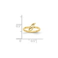 thumbnail image 5 of Solid 10k Yellow Gold Laser Initial Letter Script or Block Font Ring Band Size 8, 5 of 6