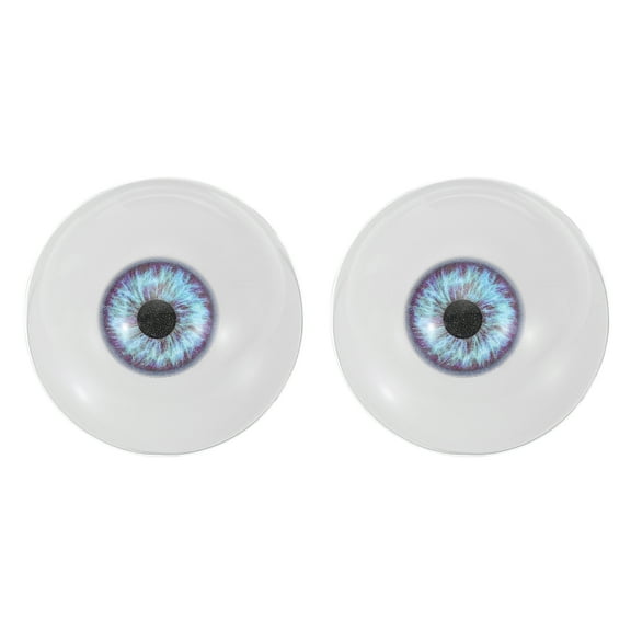 Uxcell 32mm Doll Eyes,1 Pair Realistic Acrylic Eyes Plastic Half Eyeballs for Dolls Masks Halloween Props Art Craft, Dark Ice Blue