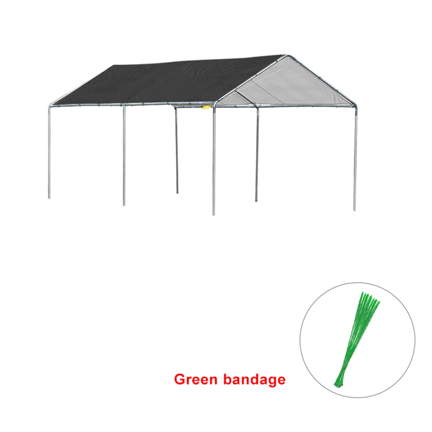 OPTUTUS 236 x 134 Inch Carport Replacement Canopy - Heavy-Duty Oxford Fabric Waterproof UV