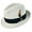 White, variant on Toyo Straw Braid Trilby Fedora Hat - XL - White