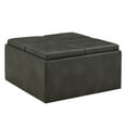 thumbnail image 2 of Weston Home Novella Storage Ottoman, Gray Faux Leather, 2 of 8