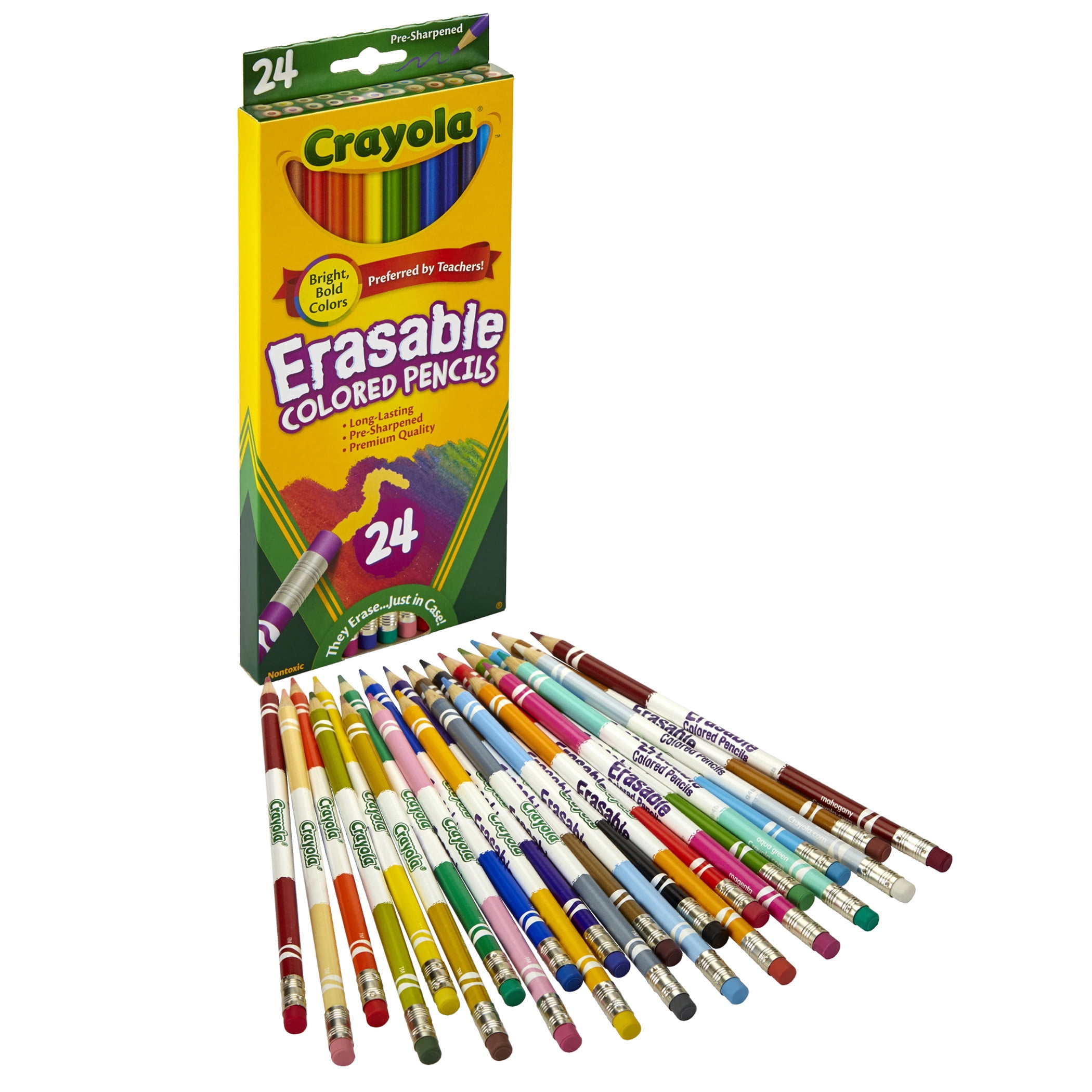 Crayola Erasable Colored Pencils, 24 Per Box, 3 Boxes