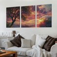 thumbnail image 2 of Nawypu Art Prints, Wall Art Decor, Lake Sunset print print On Canvas, Canvas Print, Ready to hang gallery wrapped nature canvas print, Lake Art, lake life print print style, Wall Art, Decor,3 pcs, 2 of 4