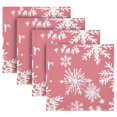 thumbnail image 5 of Satin Native Fab Cotton Dinner Napkin Charming Snowflakes on Pin Reusable, 5 of 8