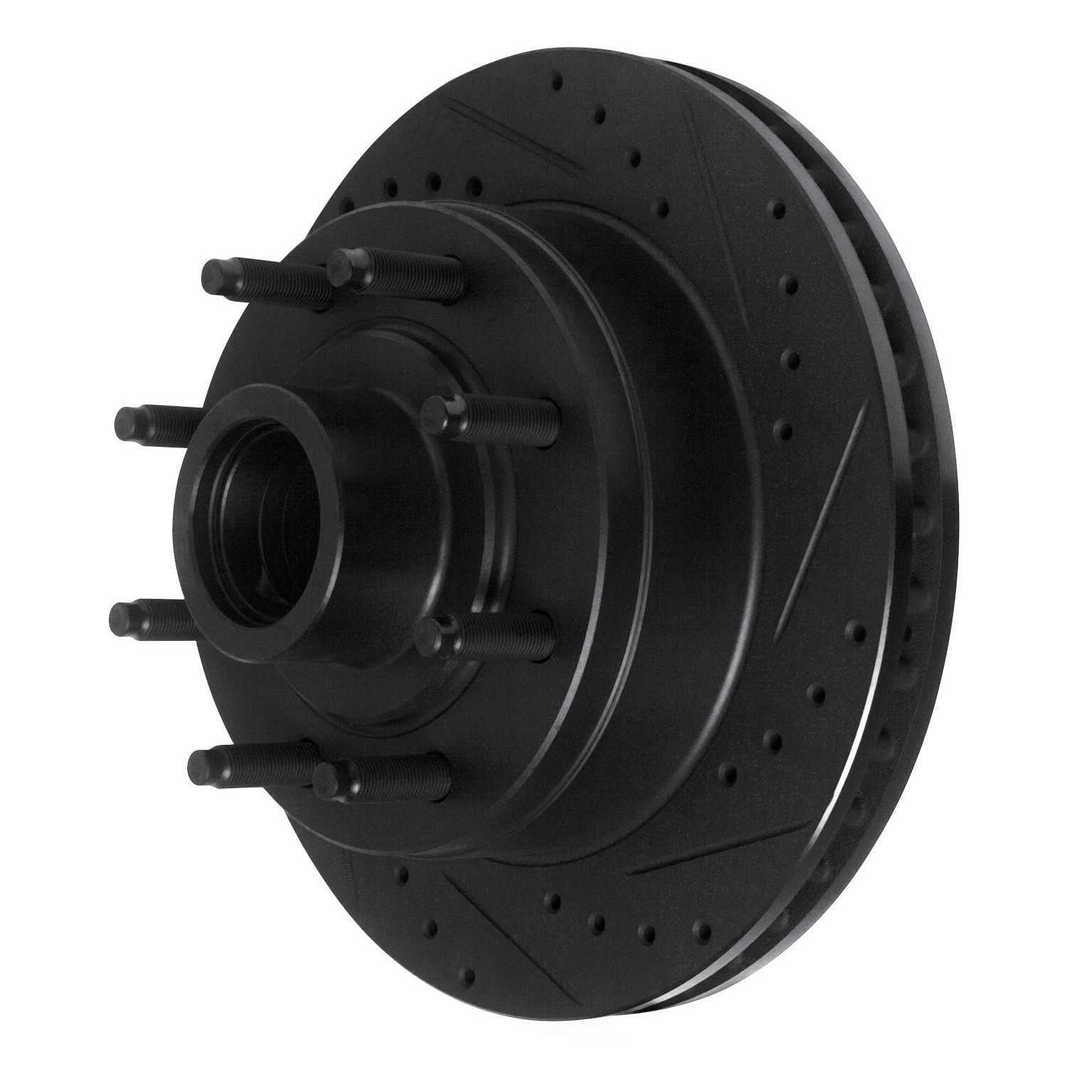 Dynamic Friction Company 633-54118R DFC Brake Rotor - Drilled And Slotted - Black