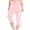 Pink, variant on Naittoop Women's Side Striped Yoga Pants Comfortable Lightweight Yoga Leggings Classic Solid Color Capri Pants Summer Workout