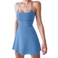 thumbnail image 2 of Gupgi Robe de Tennis pour Femmes avec Shorts, Robe Mini Unie Sans Manches Robe Sportive Tenues Athlétiques de Golf, 2 of 9