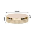 thumbnail image 3 of Efavormart 13" Gold Crystal Beaded Metal Cake Stand Pedestal, Cupcake Display, Dessert Riser, 3 of 11