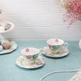 thumbnail image 2 of Fine Porcelain 4-Piece Cup and Saucer Set, Eileen's Red Peony, Set of Two, 2 of 5
