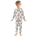thumbnail image 3 of Sleeping Cute Happy Bear Cotton Pajamas 2 Piece Set Sleepwear Soft and Comfortable Homewear Nightwear, 3 of 7