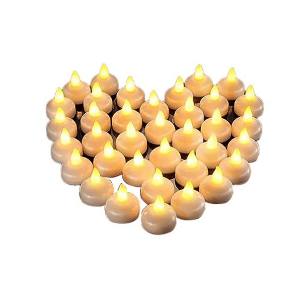 Qtmnekly 48 Flameless Water Candles, Floating Water Electronic Candles