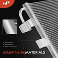 thumbnail image 2 of A-Premium Air Conditioning A/C Condenser Compatible with Ford Explorer 2016-2019, Police Interceptor Utility 2013-2019, 3.5L 3.7L, Replace# 4741, DB5Z19712E, 2 of 8