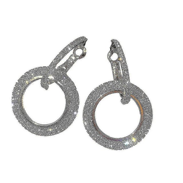 Pendientes de diamantes redondos de lujo shaofei para mujer Oro Plata Oro rosa