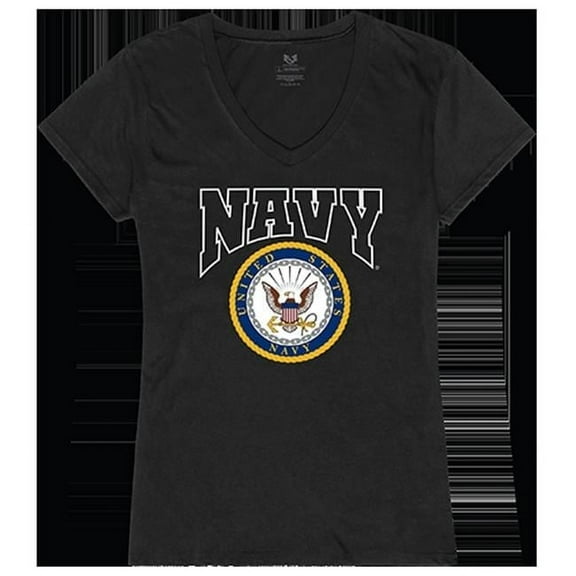 Navy Graphic V-Neck T-Shirts, Black - 2XL