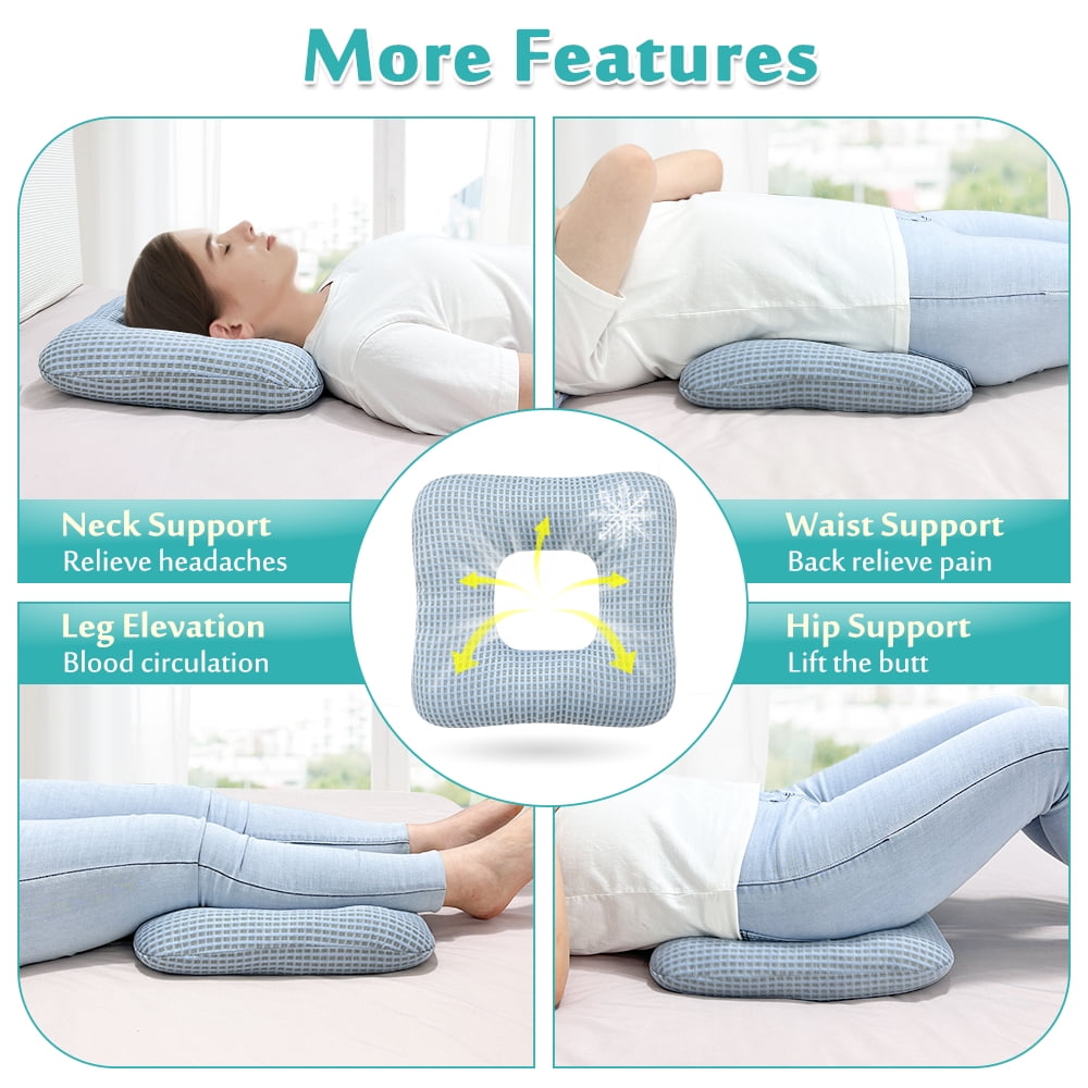 Bed Sore Cushion for Butt, Pressure Ulcer Relief Pillow, Medical Positioning Cushion for Back, Coccyx, Leg Support, Wedge Pillow for Sleeping and Sitting, Post-Surgery Pressure Relief Seat Cushion