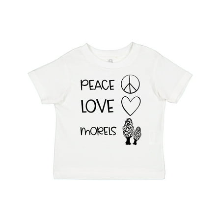 

Inktastic Peace Love Morels Mushroom Hunting Gift Toddler Boy or Toddler Girl T-Shirt