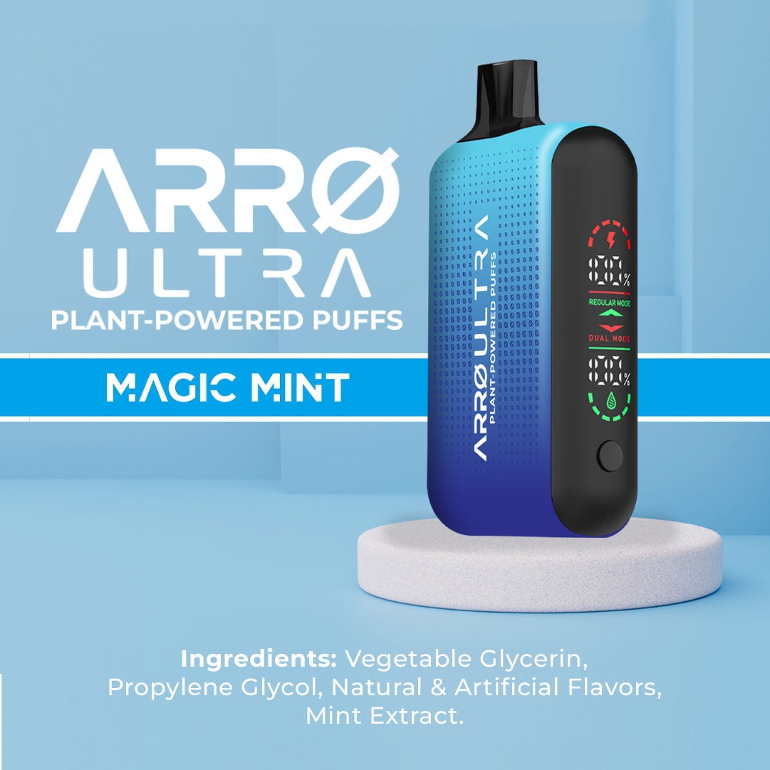 ARRØ Ultra Aromatherapy Diffuser, Magic Mint - 15,000 Puffs | 0% Nicotine,  Vegan