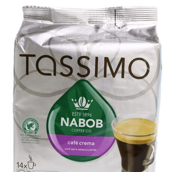Tassimo Nabob Cafe Crema Single Serve T-Discs, 14 T Discs, 110g {Imported from Canada}