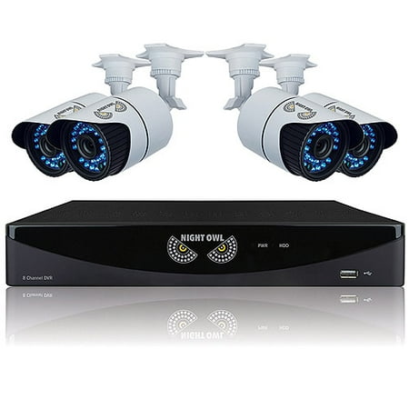 Night Owl 8 Channel Video Security System with 4 hi-resolution 900 TVL Bullet Cameras B-F900-81-4