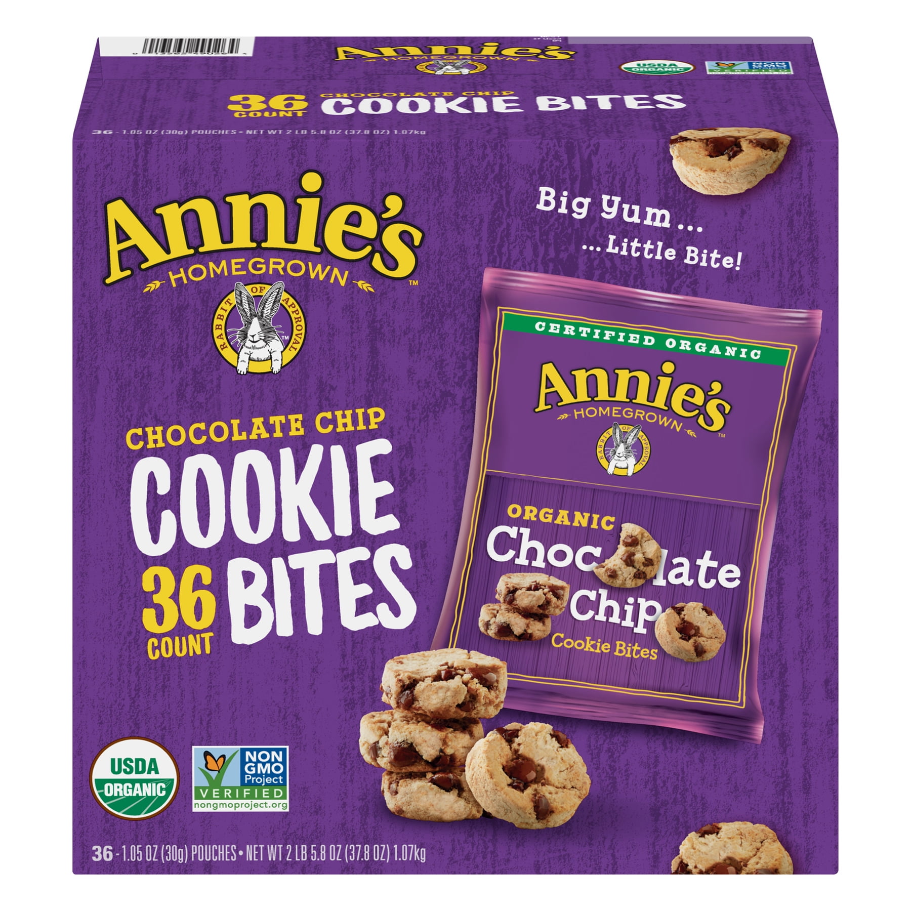 Annie's Organic Chocolate Chip Cookie Bites, 37.8 oz