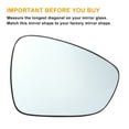 thumbnail image 3 of Unique Bargains Right Passenger Side Rearview Mirror Glass Replacement Heated White Glass Fit for Citroen C3 2009-2016, 3 of 6