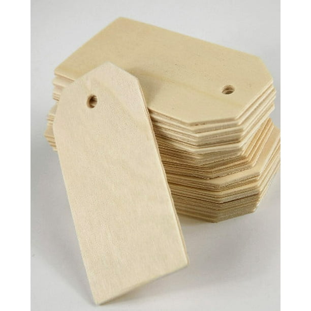 Unfinished Wood Hang Tags 3.25 inches Pack of 25
