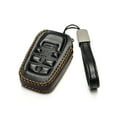 thumbnail image 2 of Vitodeco Genuine Leather Smart Key Fob Case Cover Protector Compatible for Toyota Sienna (2021 - 2026 Models) - 5-Button, Black, 2 of 5