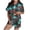 Blue, variant on Karight Halloween Pajamas Women 2025 Satin Silk Button Up Shirt And Shorts Pjs Sets 2 Piece Loungewear Sets Soft Sleepwear