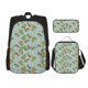 thumbnail image 1 of Disketp Hot Dog Pizza Mochila Estampada de Gran Capacidad con Lonchera y Estuche, Set de 3 Piezas para Estudiantes, 1 of 7